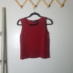 CRAZY HORSE LIZ CLAIBORNE COMPANY RED CROP TOP SIZE XL
